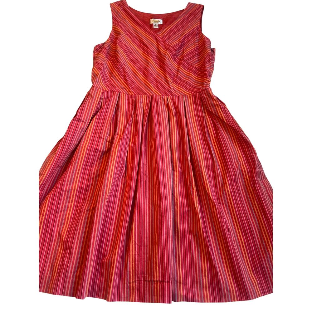 Talbots Red Striped Maxi Dress